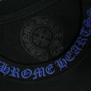 CHROME HEARTS クロム・ハーツ NECK LOGO SS T-SHIRT BLACK/BLUE Tシャツ 黒 Size 【XL】 【新古品・未使用品】 20825053