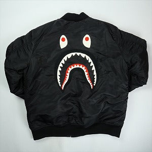 A BATHING APE ア ベイシング エイプ Shark Loose Fit MA-1 Black ジャケット 黒 Size 【M】 【中古品-良い】 20825083