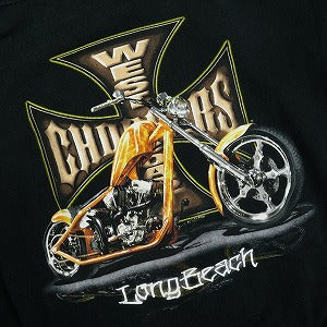 VINTAGE ヴィンテージ West Coast Choppers ウェストコーストチョッパーズ Motorcycle Iron Cross Hoodie パーカー 黒 Size 【M相当】 【中古品-良い】 20825152