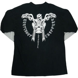 VINTAGE ヴィンテージ West Coast Choppers ウェストコーストチョッパーズ Iron Cross Skull Layered LS Tee ロンT 黒 Size 【XL相当】 【中古品-良い】 20825154