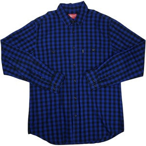 SUPREME シュプリーム Buffalo Check Shirt 長袖シャツ 青 Size 【L】 【中古品-良い】 20825223