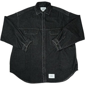 WTAPS ダブルタップス 22AW WCPO 01/LS/COTTON.DENIM デニム長袖シャツ 黒 Size 【L】 【新古品・未使用品】 20825253