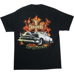 VINTAGE ヴィンテージ West Coast Choppers ウェストコーストチョッパーズ Red Flame Iron Cross Tee Tシャツ 黒 Size 【XL相当】 【中古品-良い】 20825327