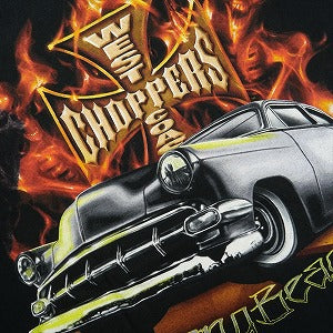 VINTAGE ヴィンテージ West Coast Choppers ウェストコーストチョッパーズ Red Flame Iron Cross Tee Tシャツ 黒 Size 【XL相当】 【中古品-良い】 20825327