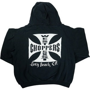 VINTAGE ヴィンテージ West Coast Choppers ウェストコーストチョッパーズ Iron Cross Hoodie パーカー 黒 Size 【XL】 【中古品-良い】 20825333
