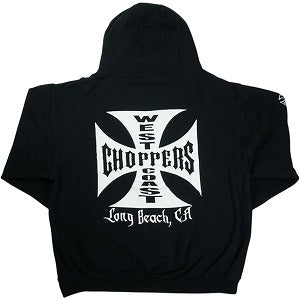 VINTAGE ヴィンテージ West Coast Choppers ウェストコーストチョッパーズ Iron Cross Hoodie パーカー 黒 Size 【XL】 【中古品-良い】 20825336