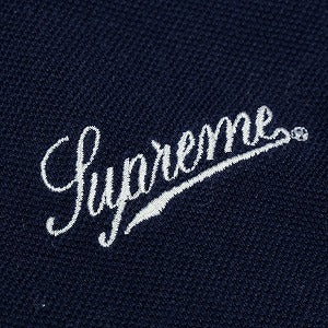 SUPREME シュプリーム 25SS Cursive Polo Navy Stripe 半袖ポロシャツ 紺 Size 【L】 【中古品-良い】 20825403