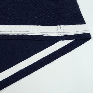 SUPREME シュプリーム 25SS Cursive Polo Navy Stripe 半袖ポロシャツ 紺 Size 【L】 【中古品-良い】 20825403