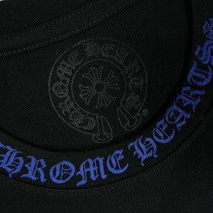 CHROME HEARTS クロム・ハーツ NECK LOGO SS T-SHIRT BLACK/BLUE Tシャツ 黒青 Size 【L】 【新古品・未使用品】 20825422