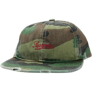 SUPREME シュプリーム 25FW Distressed Script 6-Panel Woodland キャップ 緑 Size 【フリー】 【新古品・未使用品】 20825495