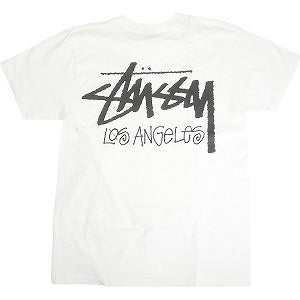 STUSSY ステューシー STOCK LOS ANGELES TEE WHITE LA限定Tシャツ 白
