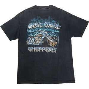 VINTAGE ヴィンテージ West Coast Choppers ウェストコーストチョッパーズ Motorcycle Blue Flame Tee Tシャツ 黒 Size 【L】 【中古品-良い】 20825762