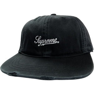 SUPREME シュプリーム 25FW Distressed Script 6-Panel Black キャップ 黒 Size 【フリー】 【新古品・未使用品】 20825789