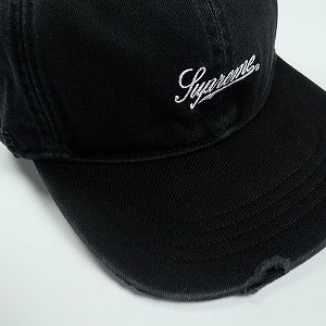 SUPREME シュプリーム 25FW Distressed Script 6-Panel Black キャップ 黒 Size 【フリー】 【新古品・未使用品】 20825789