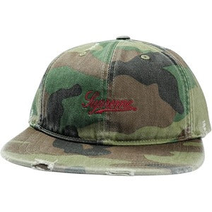 SUPREME シュプリーム 25FW Distressed Script 6-Panel Woodland Camo キャップ 緑 Size 【フリー】 【新古品・未使用品】 20825790