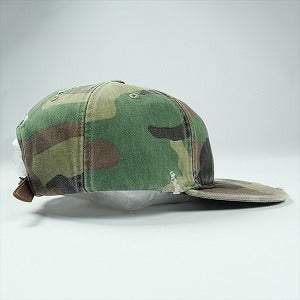 SUPREME シュプリーム 25FW Distressed Script 6-Panel Woodland Camo キャップ 緑 Size 【フリー】 【新古品・未使用品】 20825790