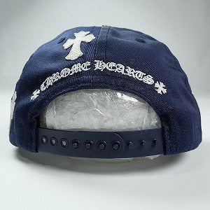 CHROME HEARTS クロム・ハーツ HAT 5 PNL CAP BSBL NAVY/WHITE クロスパッチ付きベースボールキャップ 紺 Size 【フリー】 【中古品-ほぼ新品】 20825817