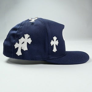 CHROME HEARTS クロム・ハーツ HAT 5 PNL CAP BSBL NAVY/WHITE クロスパッチ付きベースボールキャップ 紺 Size 【フリー】 【中古品-ほぼ新品】 20825817