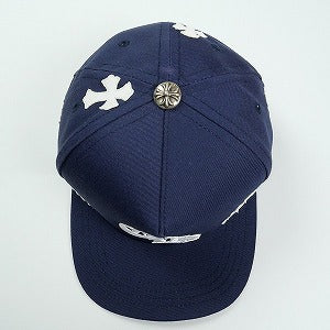 CHROME HEARTS クロム・ハーツ HAT 5 PNL CAP BSBL NAVY/WHITE クロスパッチ付きベースボールキャップ 紺 Size 【フリー】 【中古品-ほぼ新品】 20825817