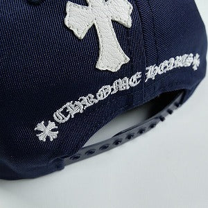 CHROME HEARTS クロム・ハーツ HAT 5 PNL CAP BSBL NAVY/WHITE クロスパッチ付きベースボールキャップ 紺 Size 【フリー】 【中古品-ほぼ新品】 20825817