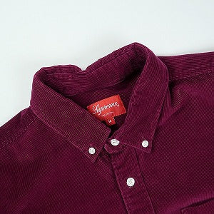 SUPREME シュプリーム 14AW Heavy Corduroy Shirt コーデュロイシャツ 赤 Size 【M】 【中古品-非常に良い】 20825845