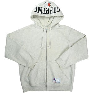 SUPREME シュプリーム 17AW Champion Arc Logo Zip Up Sweat パーカー 灰 Size 【L】 【中古品-良い】 20825976