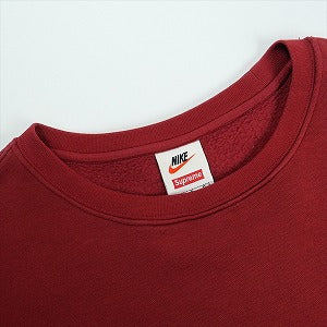 SUPREME シュプリーム ×NIKE ナイキ 18AW Crewneck クルーネックスウェット バーガンディー Size 【L】 【中古品-非常に良い】 20825980