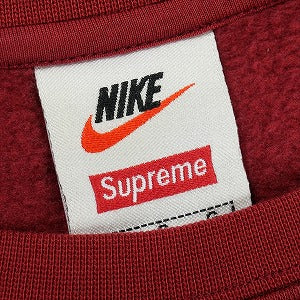 SUPREME シュプリーム ×NIKE ナイキ 18AW Crewneck クルーネックスウェット バーガンディー Size 【L】 【中古品-非常に良い】 20825980