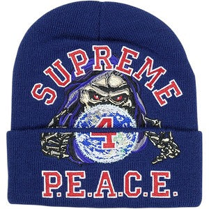 SUPREME シュプリーム 23AW Peace Embroidered Beanie Navy ビーニー 紺 Size 【フリー】 【新古品・未使用品】 20826018