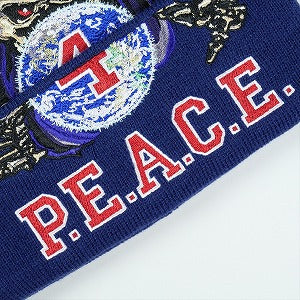 SUPREME シュプリーム 23AW Peace Embroidered Beanie Navy ビーニー 紺 Size 【フリー】 【新古品・未使用品】 20826018