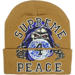 SUPREME シュプリーム 23AW Peace Embroidered Beanie Tan ビーニー タン Size 【フリー】 【新古品・未使用品】 20826019