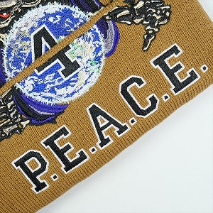 SUPREME シュプリーム 23AW Peace Embroidered Beanie Tan ビーニー タン Size 【フリー】 【新古品・未使用品】 20826019