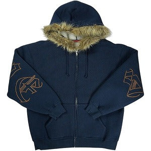 SUPREME シュプリーム 25FW Faux Fur Zip Up Hooded Sweatshirt Navy ジップパーカー 紺 Size 【L】 【新古品・未使用品】 20826057