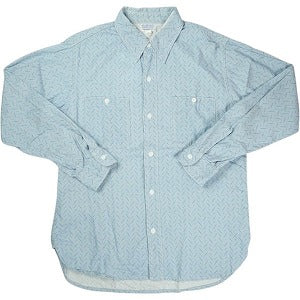 At Last ＆ Co アットラスト/BUTCHER PRODUCTS ブッチャープロダクツ PRINT WORK SHIRT 長袖シャツ 水色 Size 【15.5】 【中古品-良い】 20826171