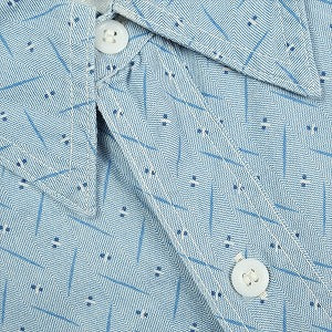At Last ＆ Co アットラスト/BUTCHER PRODUCTS ブッチャープロダクツ PRINT WORK SHIRT 長袖シャツ 水色 Size 【15.5】 【中古品-良い】 20826171