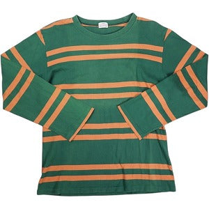At Last ＆ Co アットラスト/BUTCHER PRODUCTS ブッチャープロダクツ BORDER TEE L-S GREEN/ORANGE ロンT 緑 Size 【38】 【中古品-良い】 20826191
