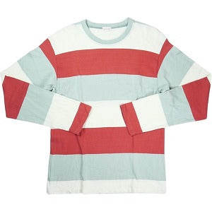 At Last ＆ Co アットラスト/BUTCHER PRODUCTS ブッチャープロダクツ WIDE BORDER TEE L-S ロンT 白赤 Size 【40】 【中古品-良い】 20826193