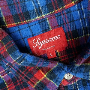 SUPREME シュプリーム 09AW Prep Flannel Plaid Shirt 長袖シャツ 赤 Size 【L】 【中古品-非常に良い】 20826215