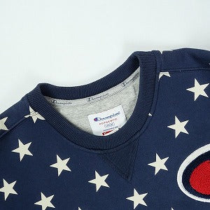 SUPREME シュプリーム ×Champion 12AW Stars Crewneck クルーネックスウェット 紺 Size 【L】 【中古品-非常に良い】 20826216