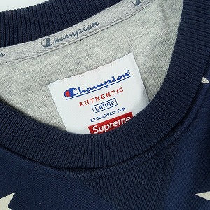 SUPREME シュプリーム ×Champion 12AW Stars Crewneck クルーネックスウェット 紺 Size 【L】 【中古品-非常に良い】 20826216
