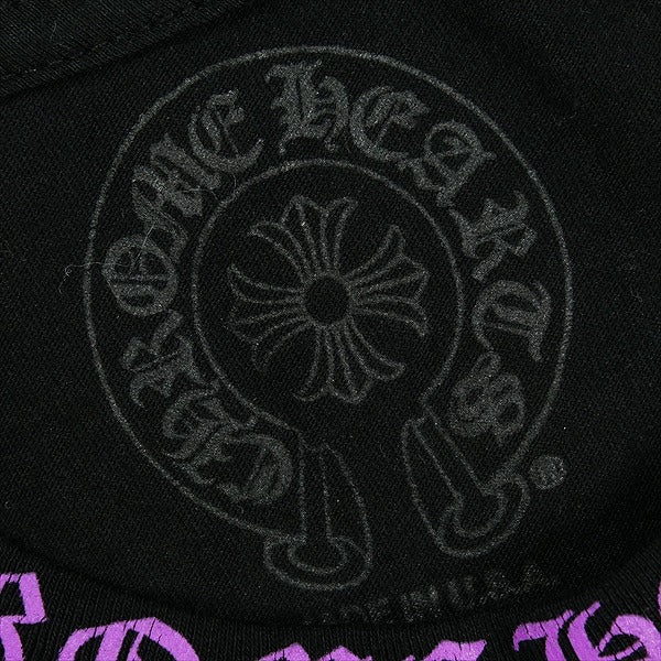 CHROME HEARTS クロム・ハーツ NECK LOGO LS POCKET L/S TEE BLACK/PINK ロンT 黒 Size 【L】 【新古品・未使用品】 20826328
