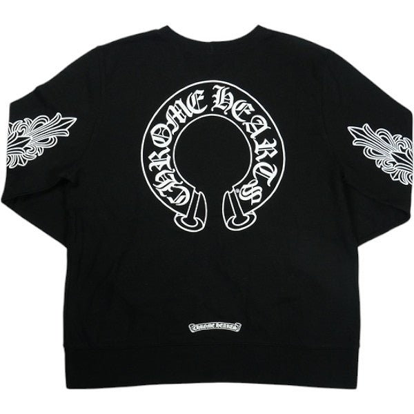 CHROME HEARTS クロム・ハーツ T-BAR HORSESHOE CREWNECK BLACK スウェット 黒 Size 【L】 【新古品・未使用品】 20826329