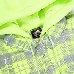 SUPREME シュプリーム ×Dickies 25FW Lined Zip Up Hooded Flannel Shirt Fluorescent Green 長袖シャツ 黄 Size 【XL】 【中古品-ほぼ新品】 20826570