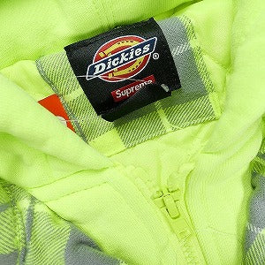 SUPREME シュプリーム ×Dickies 25FW Lined Zip Up Hooded Flannel Shirt Fluorescent Green 長袖シャツ 黄 Size 【XL】 【中古品-ほぼ新品】 20826570