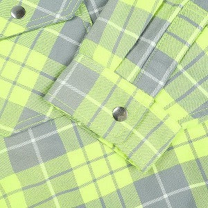 SUPREME シュプリーム ×Dickies 25FW Lined Zip Up Hooded Flannel Shirt Fluorescent Green 長袖シャツ 黄 Size 【XL】 【中古品-ほぼ新品】 20826570