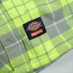 SUPREME シュプリーム ×Dickies 25FW Lined Zip Up Hooded Flannel Shirt Fluorescent Green 長袖シャツ 黄 Size 【XL】 【中古品-ほぼ新品】 20826570