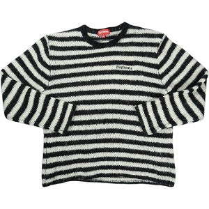 SUPREME シュプリーム 19AW Stripe Mohair Sweater モヘアセーター 白黒 Size 【M】 【中古品-良い】 20826677