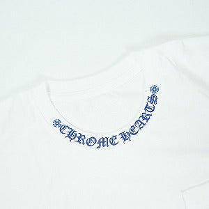 CHROME HEARTS クロム・ハーツ NECK LOGO SS T-SHIRT WHITE/BLUE Tシャツ 白青 Size 【XL】 【新古品・未使用品】 20826729