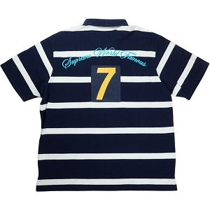 SUPREME シュプリーム 25SS Cursive Polo Navy Stripe Navy Stripe 半袖ポロシャツ 紺 Size 【XL】 【新古品・未使用品】 20826751