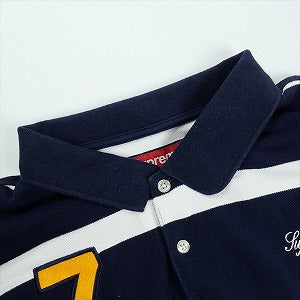 SUPREME シュプリーム 25SS Cursive Polo Navy Stripe Navy Stripe 半袖ポロシャツ 紺 Size 【XL】 【新古品・未使用品】 20826751
